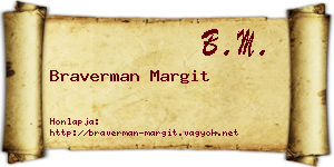 Braverman Margit névjegykártya